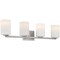 Access Lighting Sienna, 4 Light Vanity, Brushed Steel Finish, Opal Glass 62624-BS/OPL - alternate 1